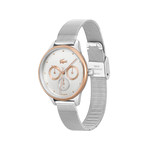 Montre Lacoste femme acier bicolore rose bracelet acier - vue 2