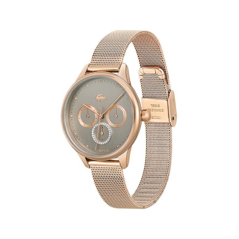 Montre Lacoste femme acier doré rose - vue 2