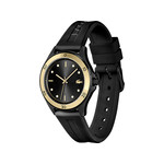 Montre Lacoste femme acier noir bracelet silicone noir - vue 2