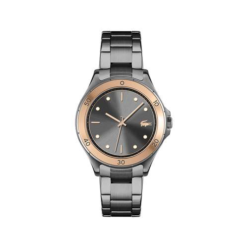 Lacoste dameshorloge met grijze stalen armband