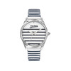 Montre JEAN PAUL GAULTIER femme acier bracelet cuir blanc et bleu - vue V1