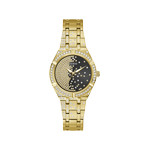 Montre GUESS femme bracelet acier doré jaune - vue 1