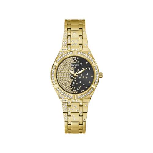 Montre GUESS femme bracelet acier doré jaune