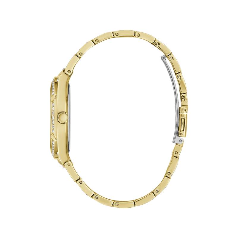 Montre GUESS femme bracelet acier doré jaune - vue 2