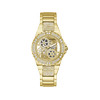 Montre GUESS femme bracelet acier doré jaune - vue V1