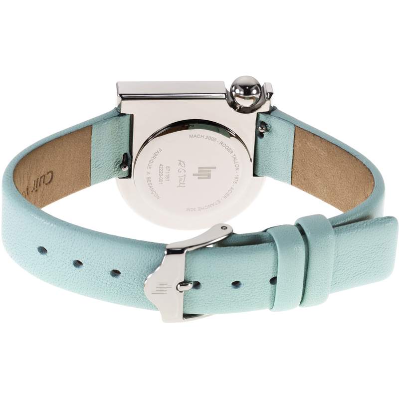 Montre LIP femme acier bracelet cuir bleu - vue 3