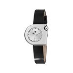 Montre LIP femme acier bracelet cuir noir - vue 1