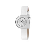 Montre LIP femme acier bracelet cuir blanc - vue 1