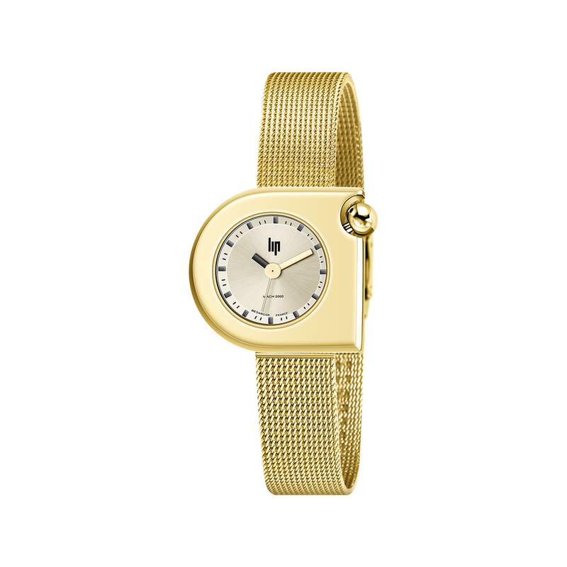 Montre LIP femme acier doré jaune bracelet métal doré jaune - vue 1