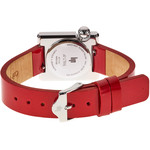 Montre LIP femme acier bracelet cuir rouge - vue 3