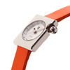 Montre LIP femme acier bracelet cuir orange - vue VD2