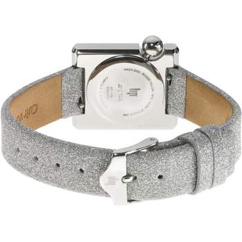LIP women's stainless steel watch with grey leather strap