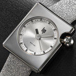 Montre LIP femme acier bracelet cuir gris - vue D1