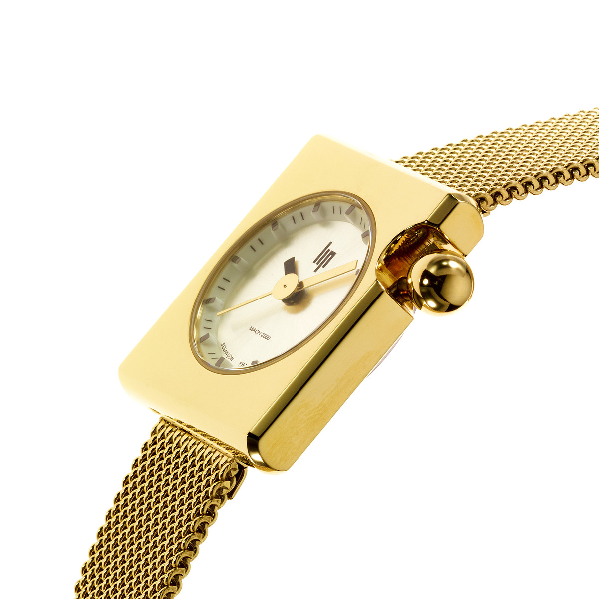 Montre LIP femme acier doré jaune bracelet métal doré jaune - vue D2