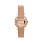Montre FOSSIL femme automatique bracelet acier doré rose - vue 3