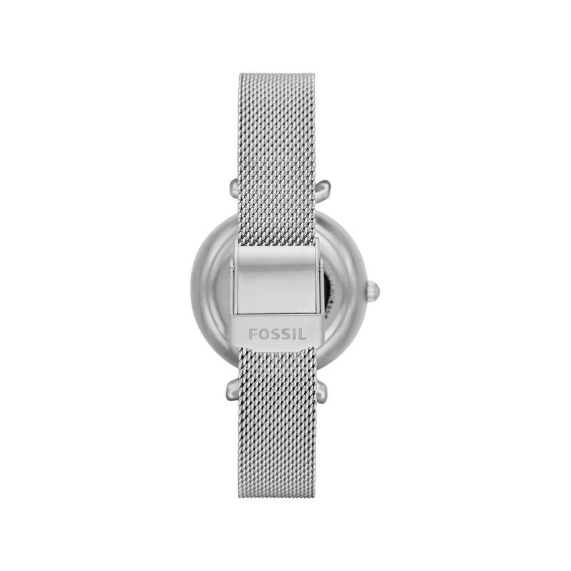 Montre FOSSIL femme automatique, bracelet acier inoxydable gris argent - vue 3