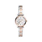 Montre FOSSIL femme bracelet acier bicolore doré rose - vue 1