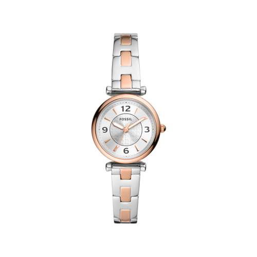 Montre FOSSIL femme bracelet acier bicolore doré rose
