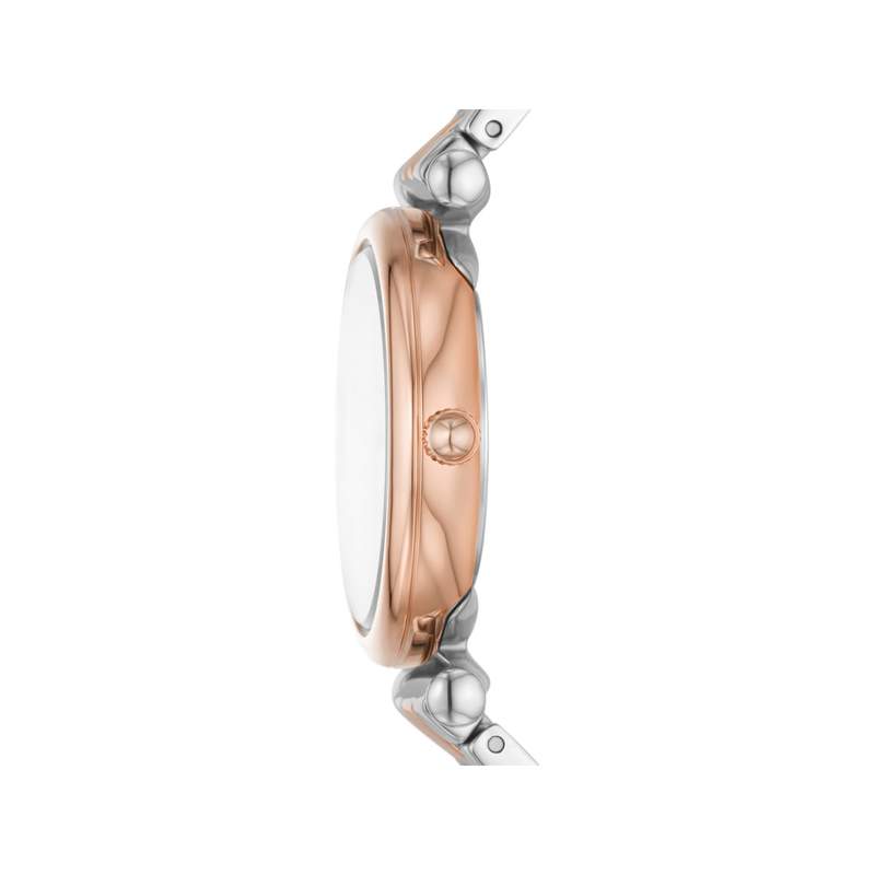 Montre FOSSIL femme bracelet acier bicolore doré rose - vue 2