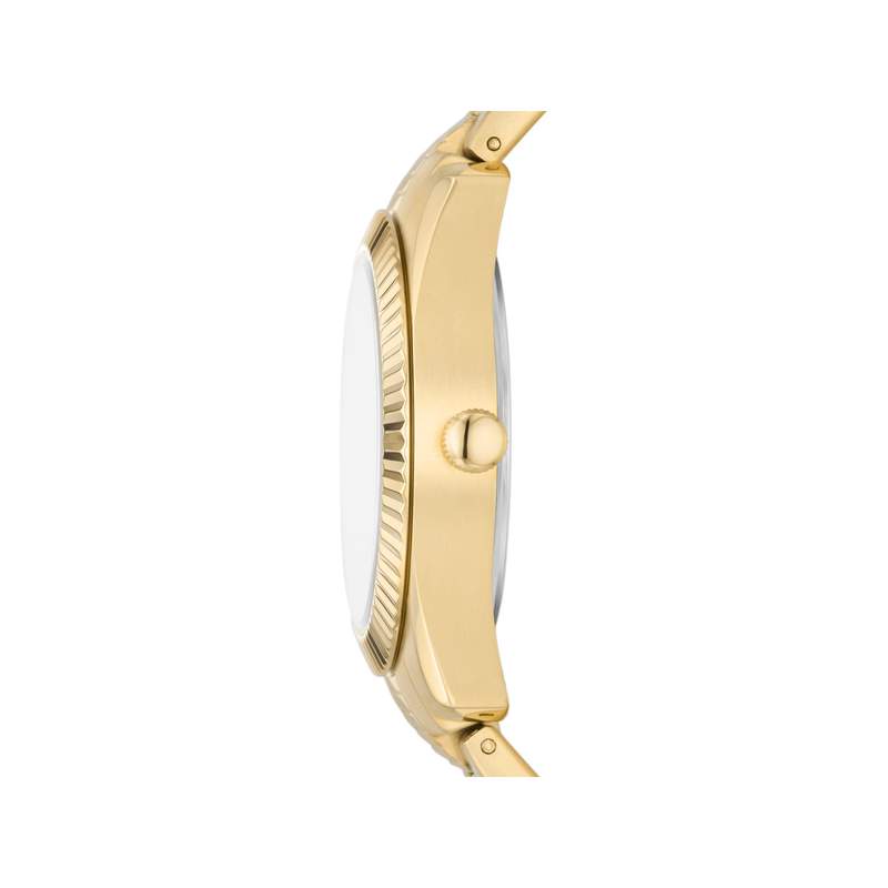 Montre FOSSIL femme bracelet acier doré jaune - vue 2