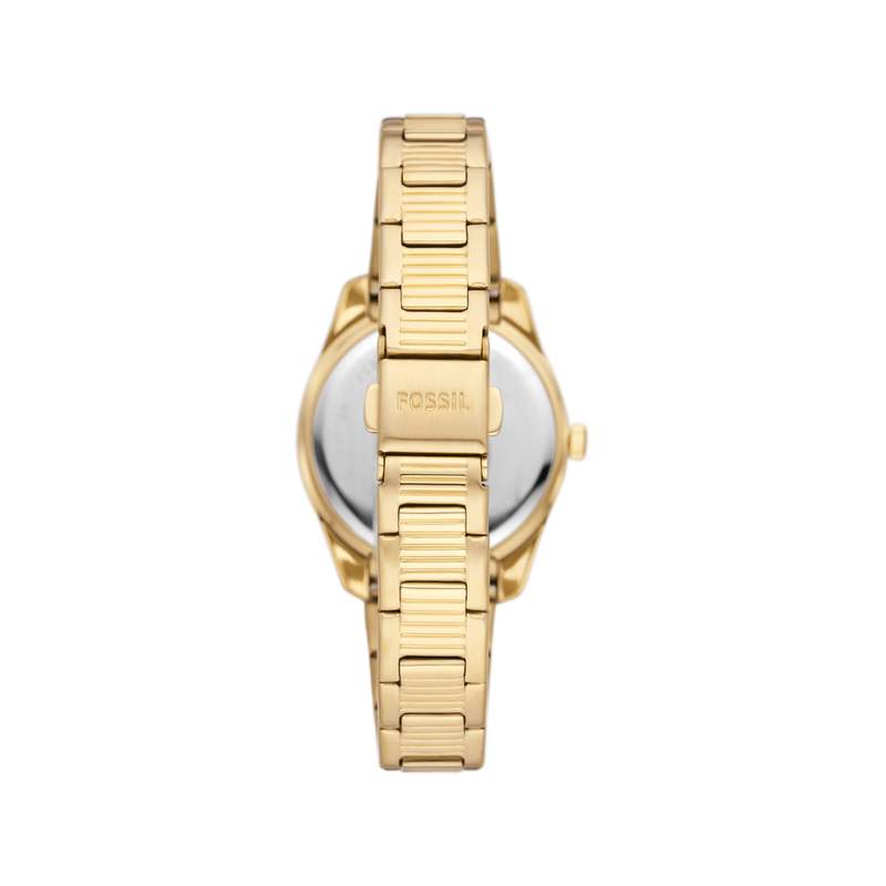 Montre FOSSIL femme bracelet acier doré jaune - vue 3