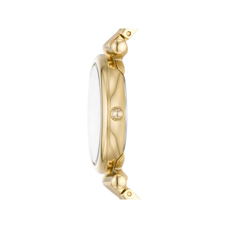 Montre FOSSIL femme bracelet acier doré jaune - vue 2