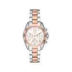 Montre MICHAEL KORS femme chronographe bracelet acier bicolore acier doré rose - vue 1