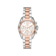 Montre MICHAEL KORS femme chronographe bracelet acier bicolore acier doré rose