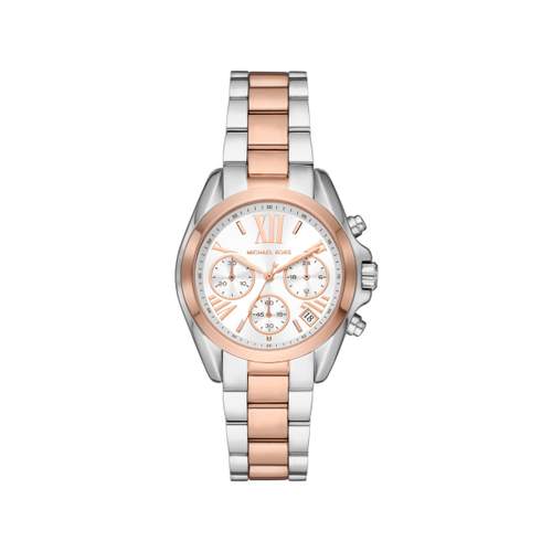 Montre MICHAEL KORS femme chronographe bracelet acier bicolore acier doré rose
