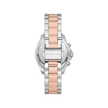 MICHAEL KORS dameshorloge chronograaf stalen armband tweekleurig roségoud staal