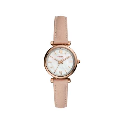 Montre FOSSIL femme acier doré rose bracelet cuir rose
