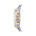 MICHAEL KORS dameshorloge chronograaf met tweekleurige stalen armband in geel - afbeelding 2