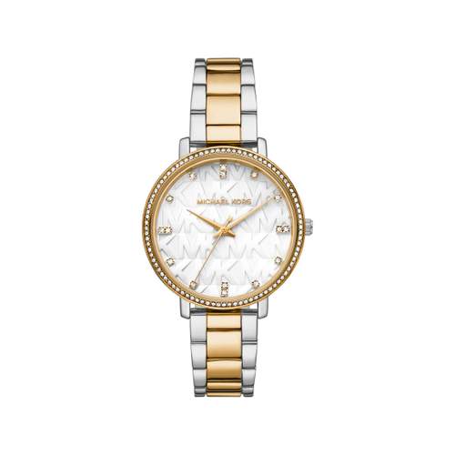 Montre MICHAEL KORS femme bracelet acier bicolore jaune