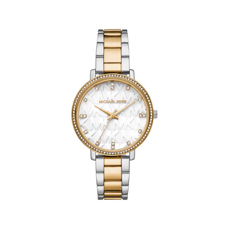 Montre MICHAEL KORS femme bracelet acier bicolore jaune - vue 1