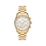 Montre MICHAEL KORS femme chronographe bracelet acier doré jaune - vue 1