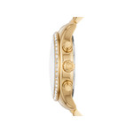 Montre MICHAEL KORS femme chronographe bracelet acier doré jaune - vue 2
