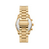 Montre MICHAEL KORS femme chronographe bracelet acier doré jaune - vue V3