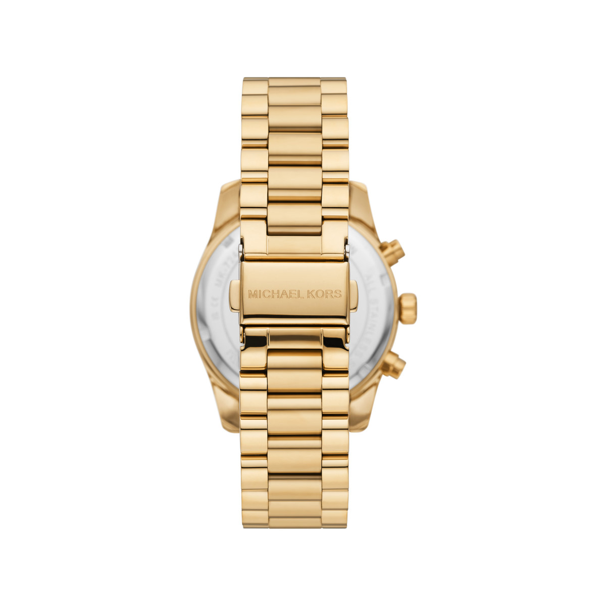 Montre MICHAEL KORS femme chronographe bracelet acier doré jaune - vue 3