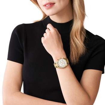 MICHAEL KORS women's chronograph stainless steel bracelet yellow gold