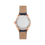Montre FOSSIL femme automatique acier doré rose bracelet cuir bleu marine - vue 3