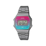 Montre CASIO mixte résine bracelet acier gris anthracite - vue 1