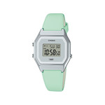 Montre CASIO mixte résine bracelet cuir vert clair - vue 1