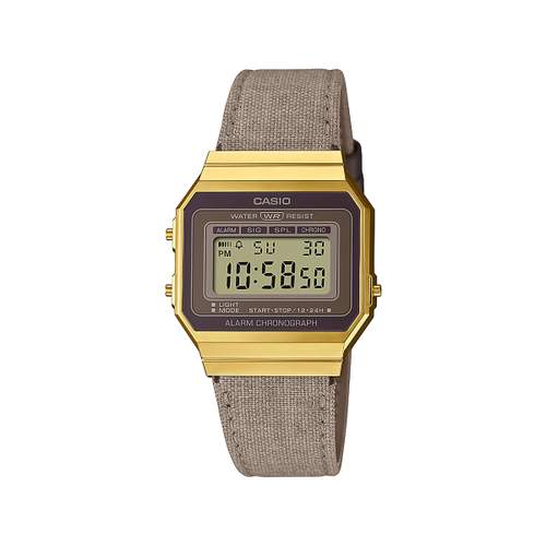 Montre CASIO mixte résine bracelet tissu gris