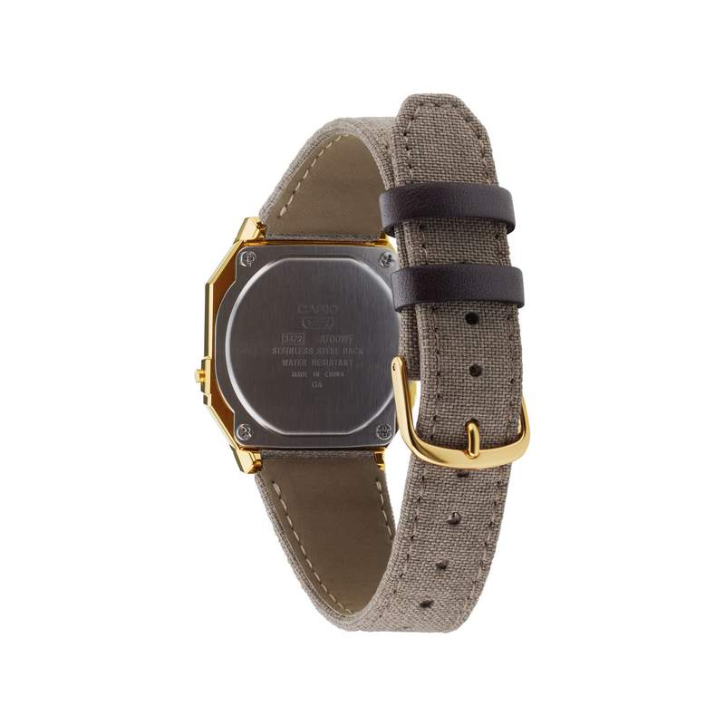 Montre CASIO mixte résine bracelet tissu gris - vue 3