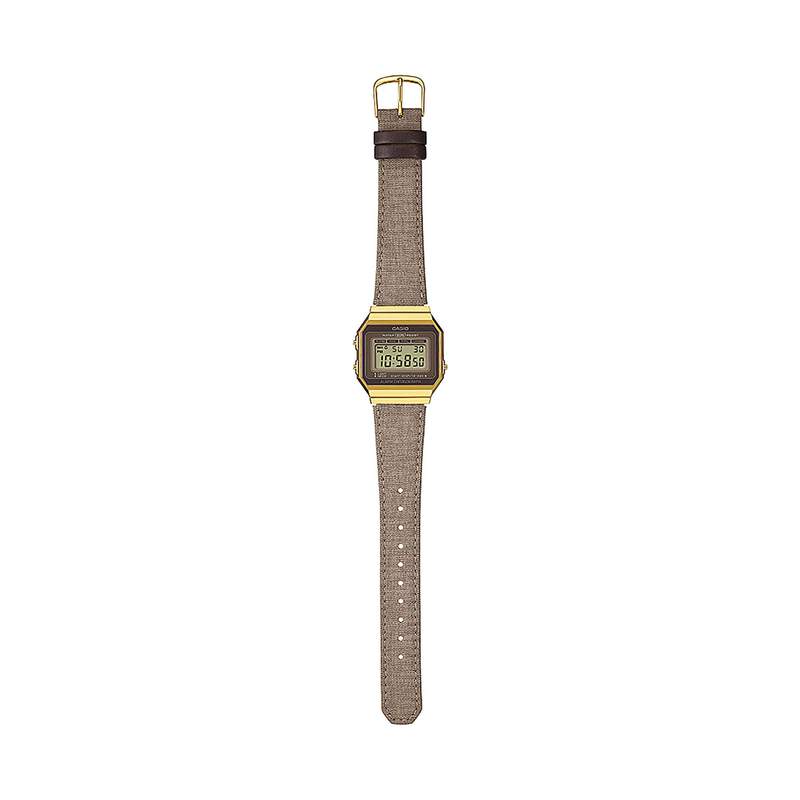 Montre CASIO mixte résine bracelet tissu gris - vue D3