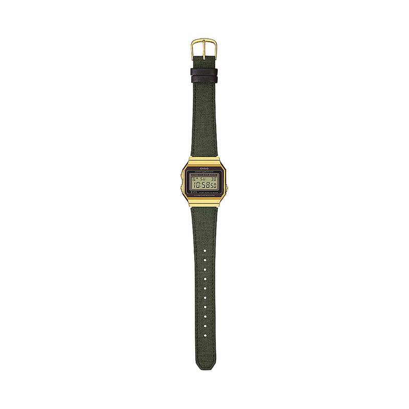 Montre CASIO mixte résine bracelet tissu gris fonce - vue D3