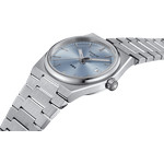 Montre TISSOT T-CLASSIC PRX mixte cadran bleu bracelet acier inoxydable - vue D1