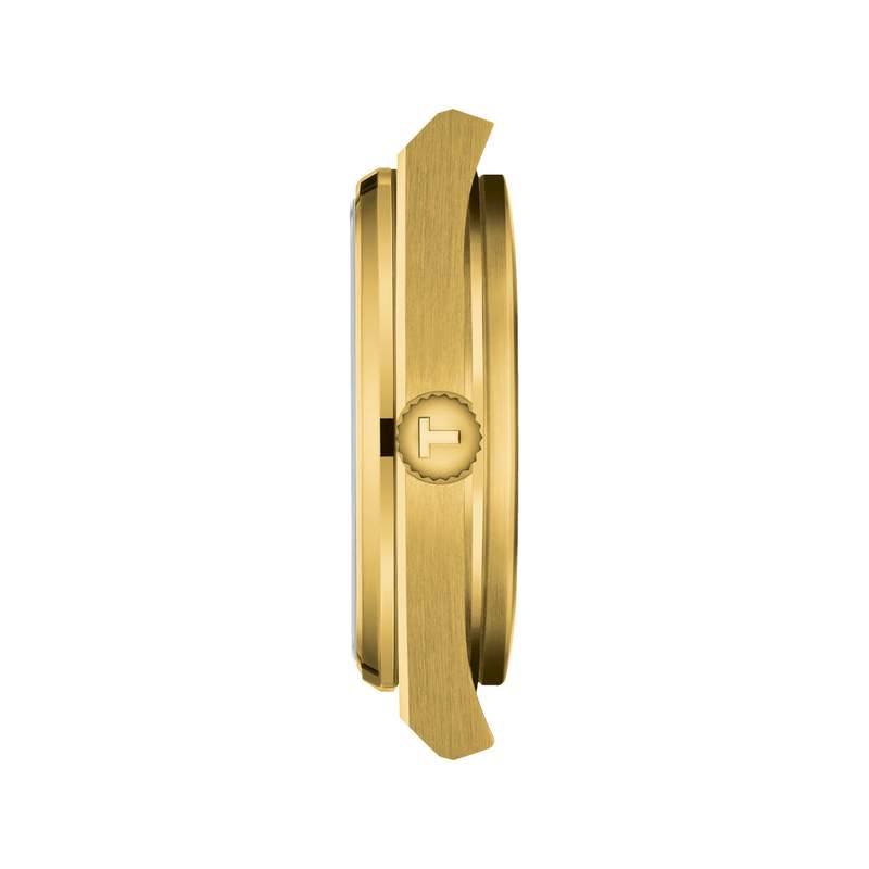 Montre TISSOT T-CLASSIC PRX mixte cadran doré bracelet PVD doré - vue 2