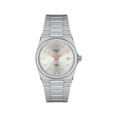 Montre TISSOT T-CLASSIC PRX mixte cadran gris bracelet acier inoxydable - vue 1