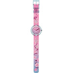 Montre Flik Flak enfant matériaux biosourcés rose fleur - vue D1